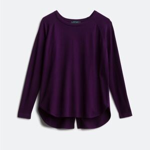 Faith & Zoe Deep Purple Crew Neck Sweater
